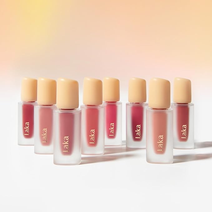 Laka Fruity Glam Tint, 4.5g/0.15oz, Glowing Lip Stain with Wide Color Spectrum, Hydrating & Lightweight Texture, Buildable Color, Non-Sticky, Vegan, K-Beauty (#140 Scoop)