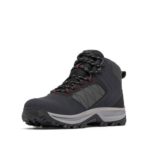 Columbia Mens Transverse Waterproof Hiking Boot, Black/Mountain Red, 9.5
