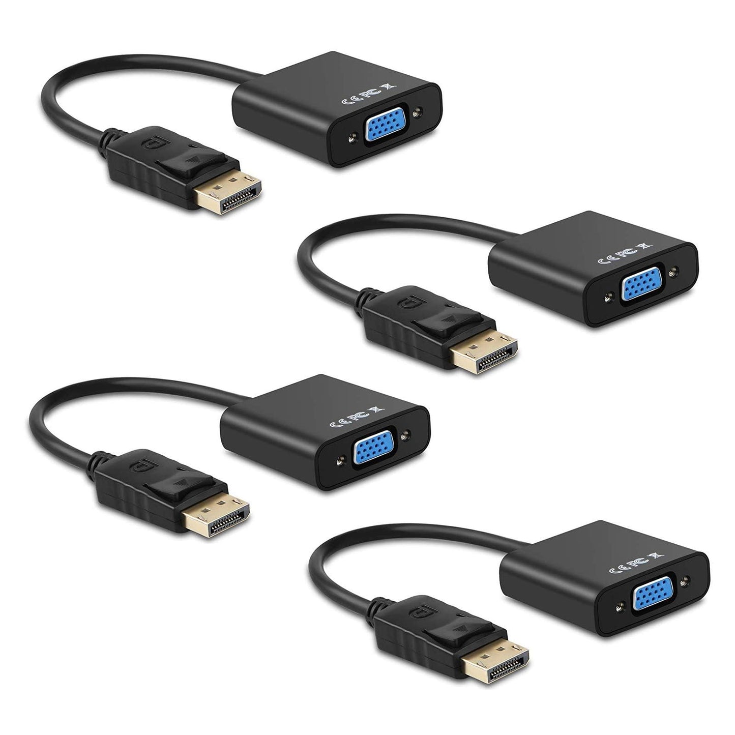 Ankey Display Port To Vga Adapter,2 Pack Gold-Plated Displayport Dp To Vga Converter (Male To Female) For Computer, Desktop, Lap