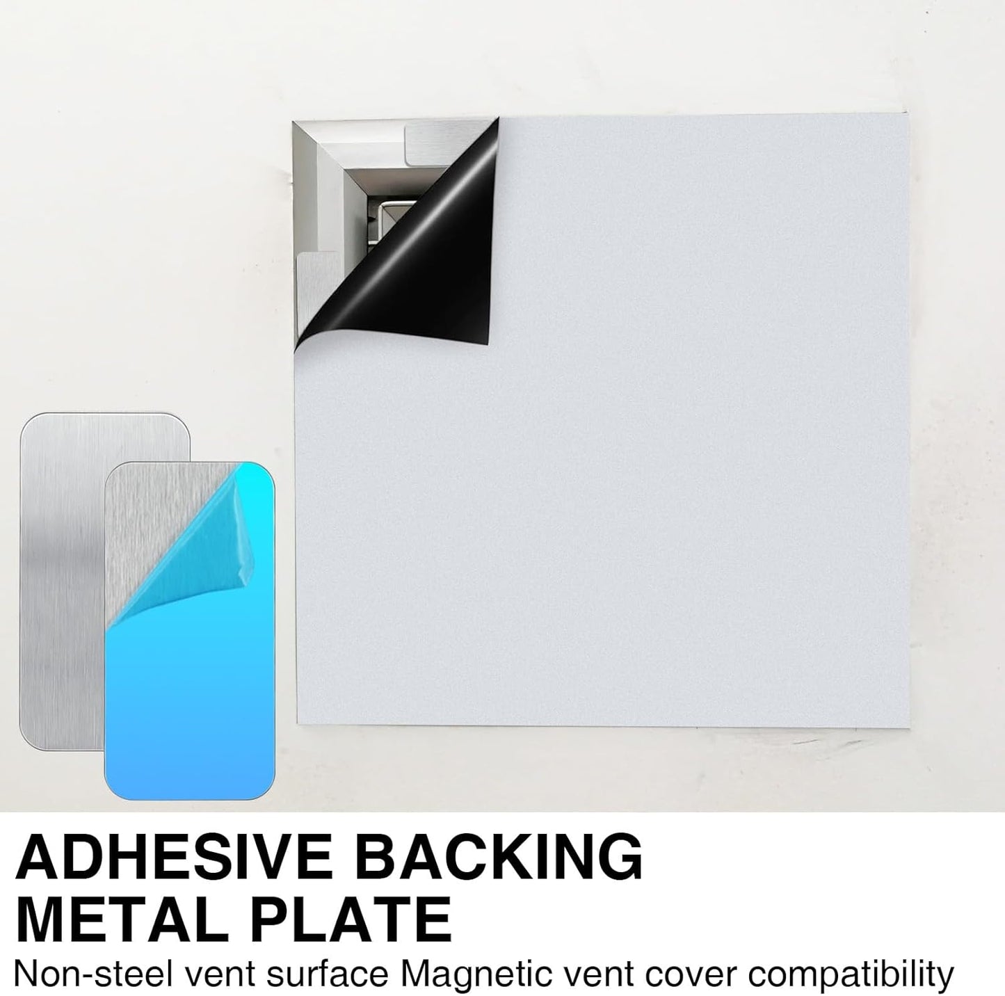 30 Pcs Adhesive Metal Plate for Magnets Mount, 2.36x1.18in Metal Strips for Magnets On Non-Steel Vents, with Adhesive Backing