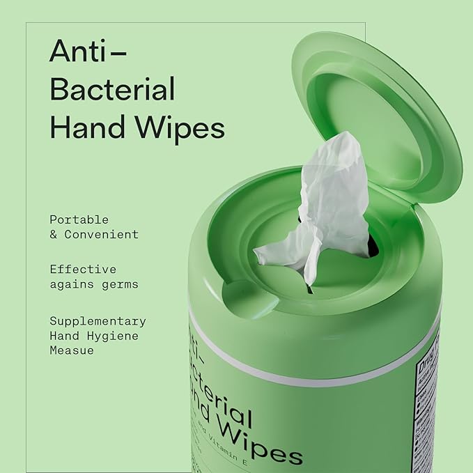 Biopure Antibacterial Hand Wipes Fresh Morning Breeze- Antibacterial Wipes with Aloe and Vitamin E Formula | 5"x7" Wet Wipes Canister | No Parabens, Sulfates or Phthalates, Kills 99% of Germs, 300 ct