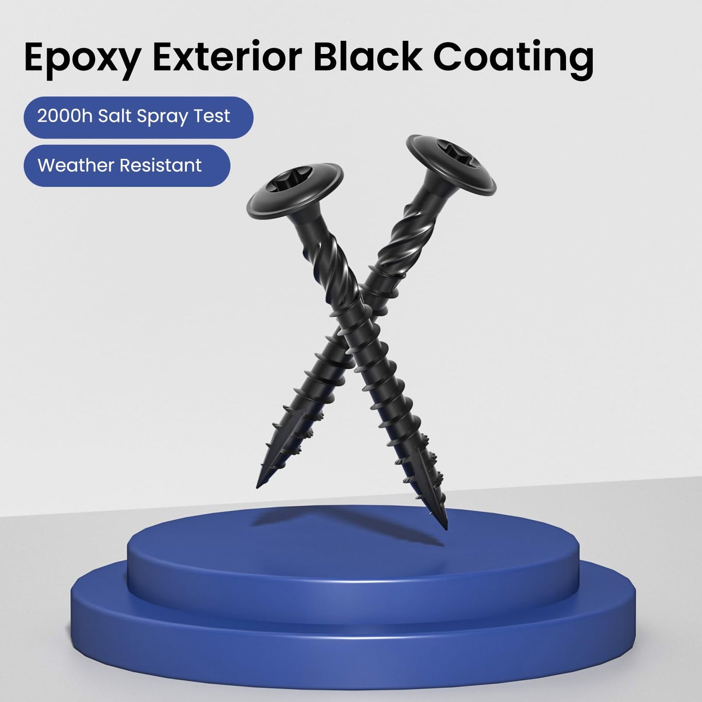 BNUOK Lag Screws #14 x 6 Inch, (1lb, 20pcs) Heavy Duty Construction Structural Exterior Wood Timber Screws, Torx Drive Washer Head Rust Resistant Black Epoxy Coated, with T30 Star Bit