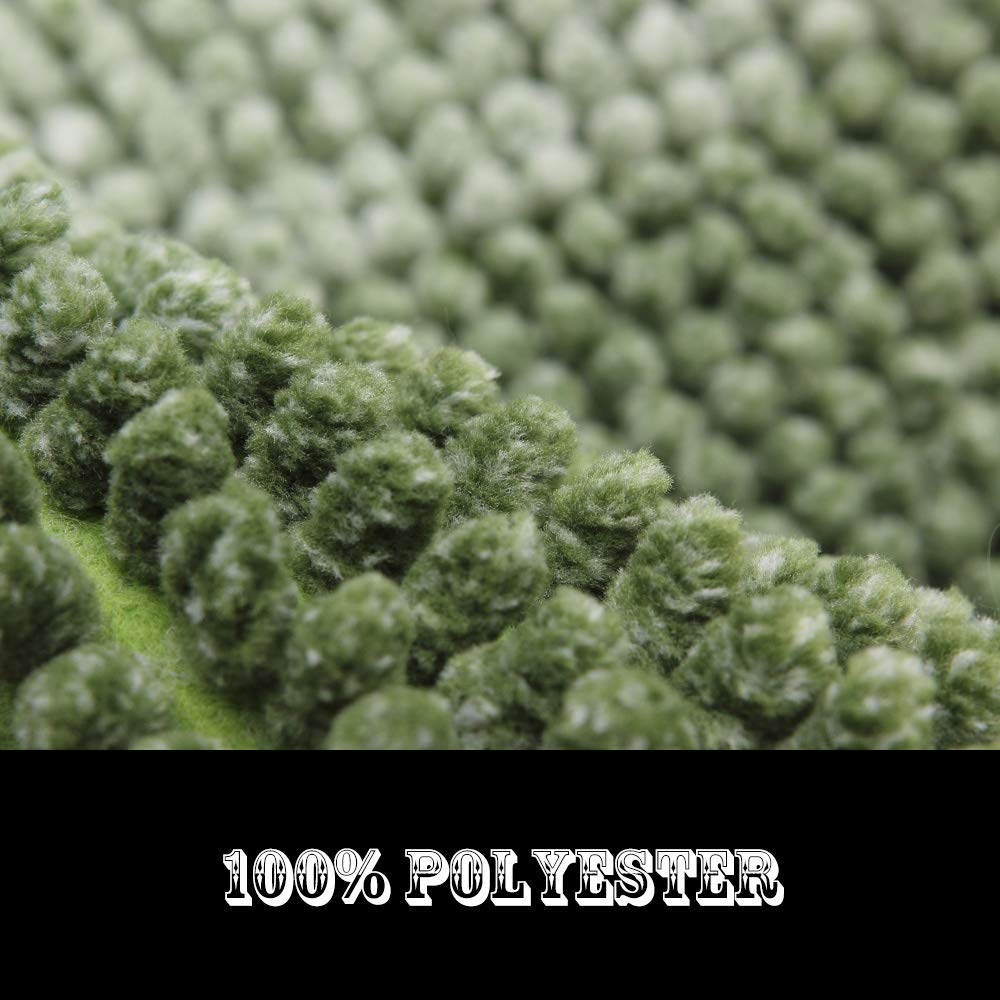 COSY HOMEER 28x18 Inch Bath Rugs Made of 100% Polyester Extra Soft and Non Slip Bathroom Mats Specialized in Machine Washable and Water Absorbent Shower Mat,Green