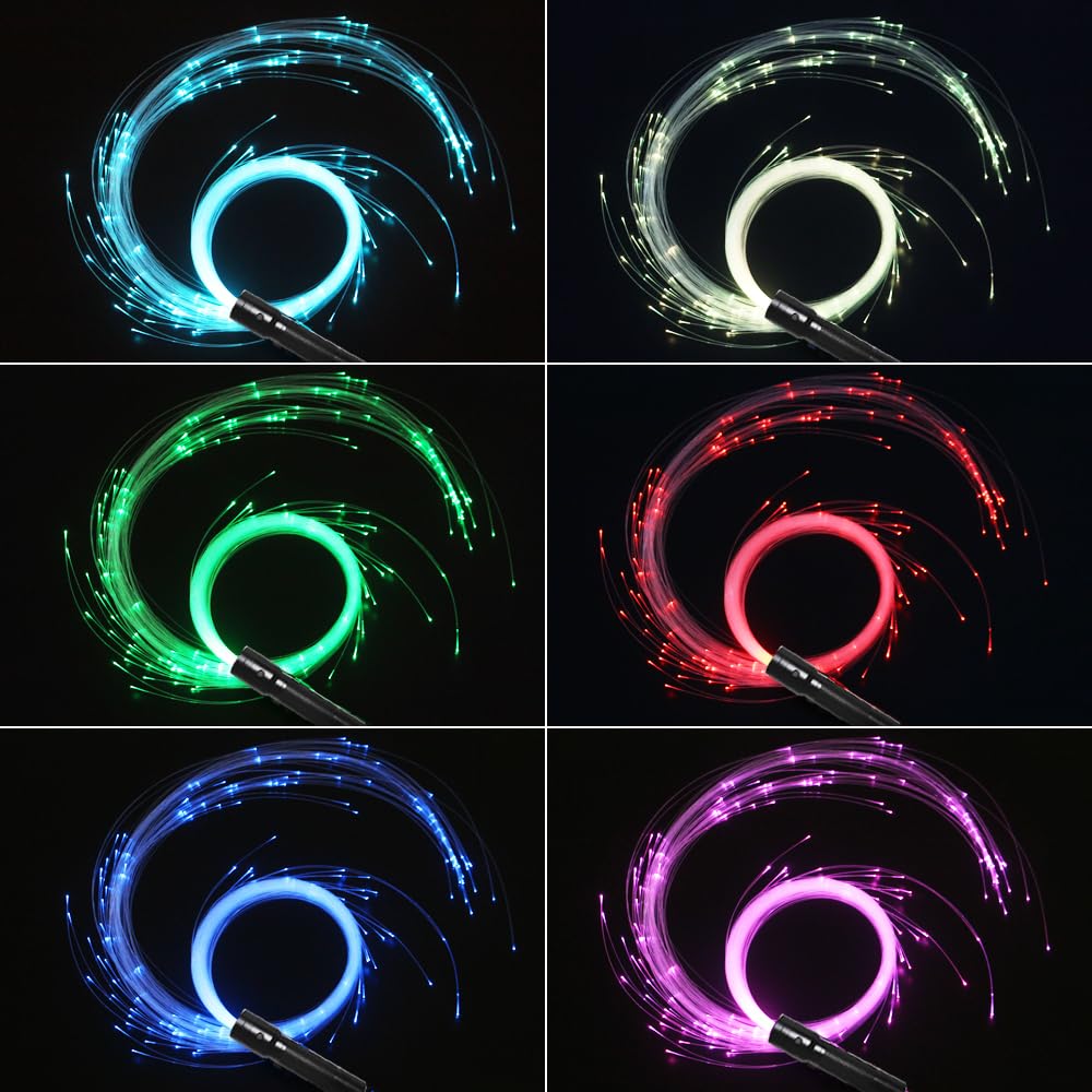 CHINLY LED Whip Lights, Fiber Optic Whip for Dancing, with 40 Color Effect Mode, APP Control and 360°Swivel, Rechargeable Rave Light for Parties, Light Shows, Unique Gifts for Girlfriend,Girl,Wife