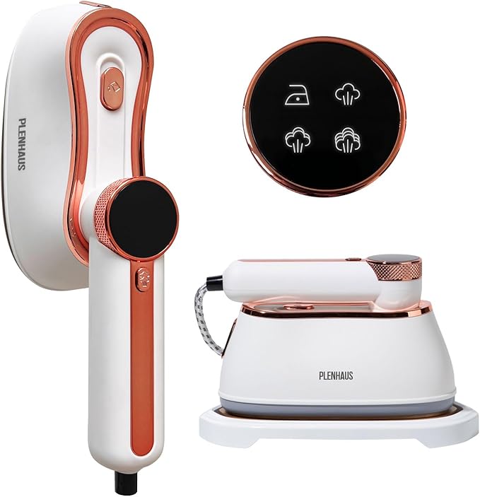 Professional Garment Steamer for Clothes 2 in 1, High Steam Volume 20g/min for Powerful Wrinkle Removal, Leak Proof, 120v, 1000w