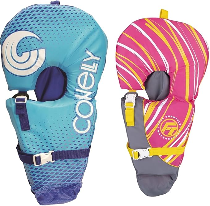 Connelly Under 30 lbs Baby Vest and Full Throttle Infant Life Jacket Bundle, Models 104000-105-000-15 and Nylon Vest