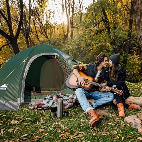 2 Person Backpacking Tent, Waterproof 4 Season Tent, Windproof Cold Weather Winter Tent for Camping, Hiking, Hunting, Cycling