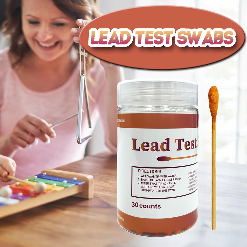 AssuTest Lead Test Kit (30 Immediate Result Swabs) Results in Just 30 Seconds. at Home Lead Test Kit，Use for Various Surfaces - Paint, Crockery, Toys, Jewellery, Metals, Ceramics, Woodwork