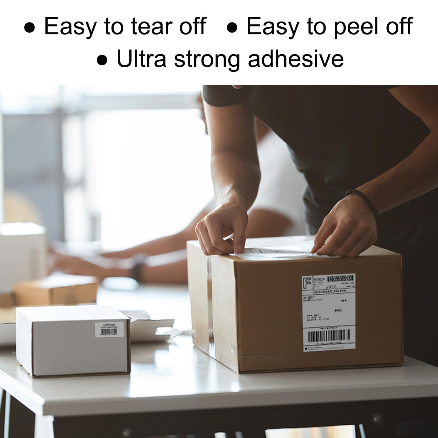 LabelRange 4''X6'' Direct Thermal Shipping Labels (1000 4x6 Fan-fold Labels) - Permanent Adhesive Postage Labels - Commercial Grade - LabelRange/Rollo/Munbyn Compatible