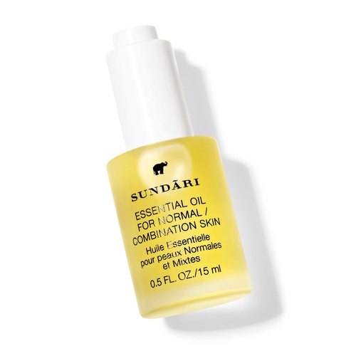 SUNDARI Essential Oil for Normal/Combo Skin, 0.5 Fl Oz, Jasmine & Ylang Ylang, Balances Sebum, Purifies for Radiant Glow, Anti-microbial Acne Control