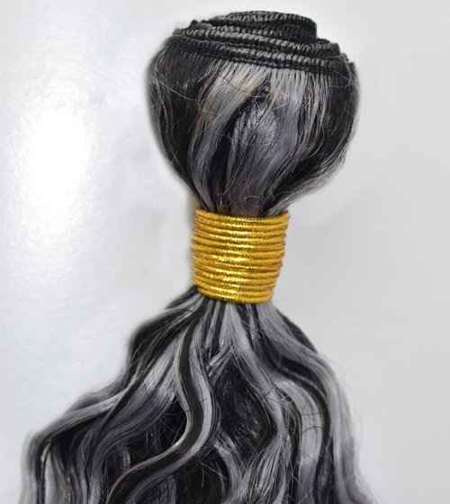 Condescension Bundles Human Hair 18 20 22" inch Jerry Curly Human Hair Bundles Highlight Grey Unprocessed Quick Weave Hair for Black Women