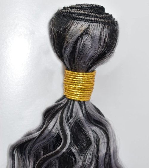 Condescension Bundles Human Hair 14 16 18" inch Jerry Curly Human Hair Bundles Highlight Grey Unprocessed Quick Weave Hair for Black Women