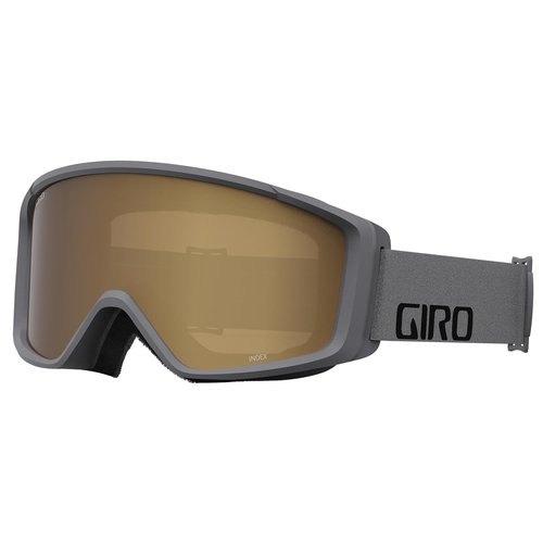 Giro Index 2.0 Asian Fit Adult Snow Goggle - Grey Wordmark Strap with Amber Rose Lens