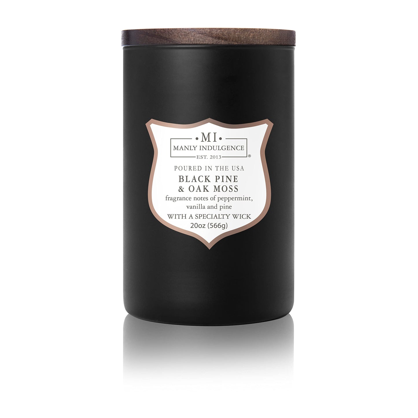 Manly Indulgence Winters Edge Scented Candles for Men, 15 oz Wooden Wick, Fathers Day Candle, 60H Burn, Candles for Home Scented - Made in The USA