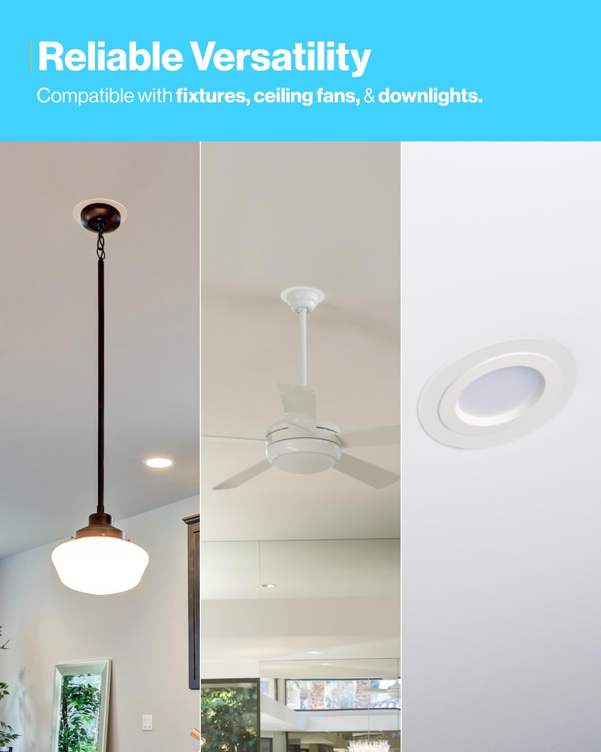 Sunco 100 Pack Goof Rings for 6 Inch Recessed Lights, Flush Mount White Can Light Trim Ring Cover, Outer Diameter 8.6 Inch, Inner Diameter 6.2 Inch, Paintable Surface, Matte Finish.