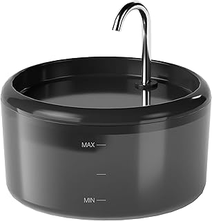 Cat Water Fountain for Cats Indoor: 80oz/2.4L Cat Fountains for Drinking - Quiet Pet Watering Bowls for Cats Inside - Blac...