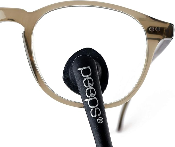 CarbonKlean Peeps Glasses Cleaner - for Eyeglasses, Reading Glasses, and More - Lens Cleaner with Carbon Microfiber Tech - Purple Injected - 3 Pack