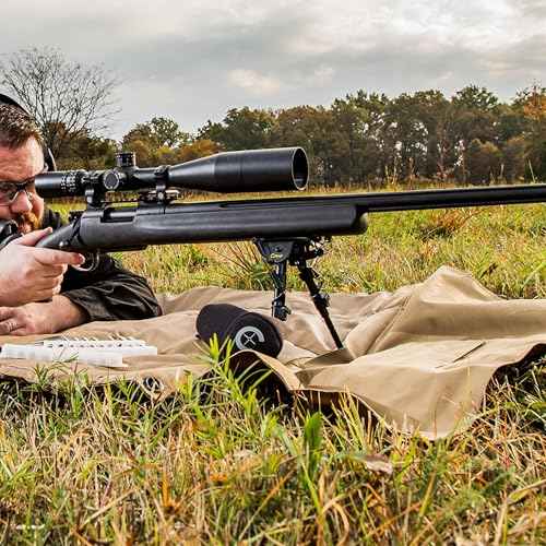 Caldwell XLA Pivot Bipod with Adjustable Notched Legs and Slim Folding Design for Easy Transport, Rifle Stability, and Target Shooting