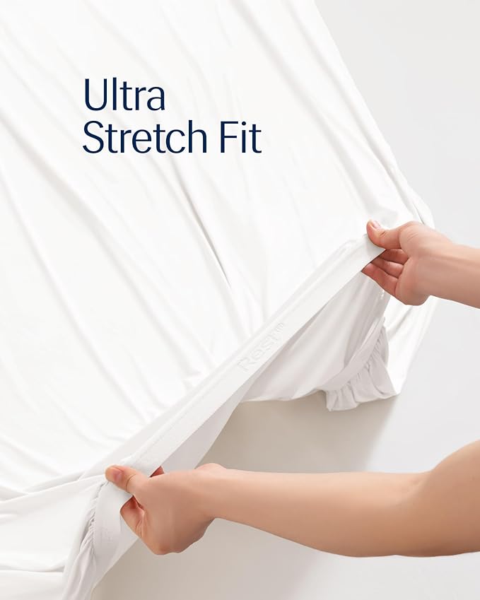REST® Evercool®+ Cooling Fitted Sheet, Split King, Arctic White, 13’’Deep (Stretched up to 15’’) Silver Infused Cooling Bedding for Hot Sleeper and Night Sweat, for Fresh and Hygienic Sleep