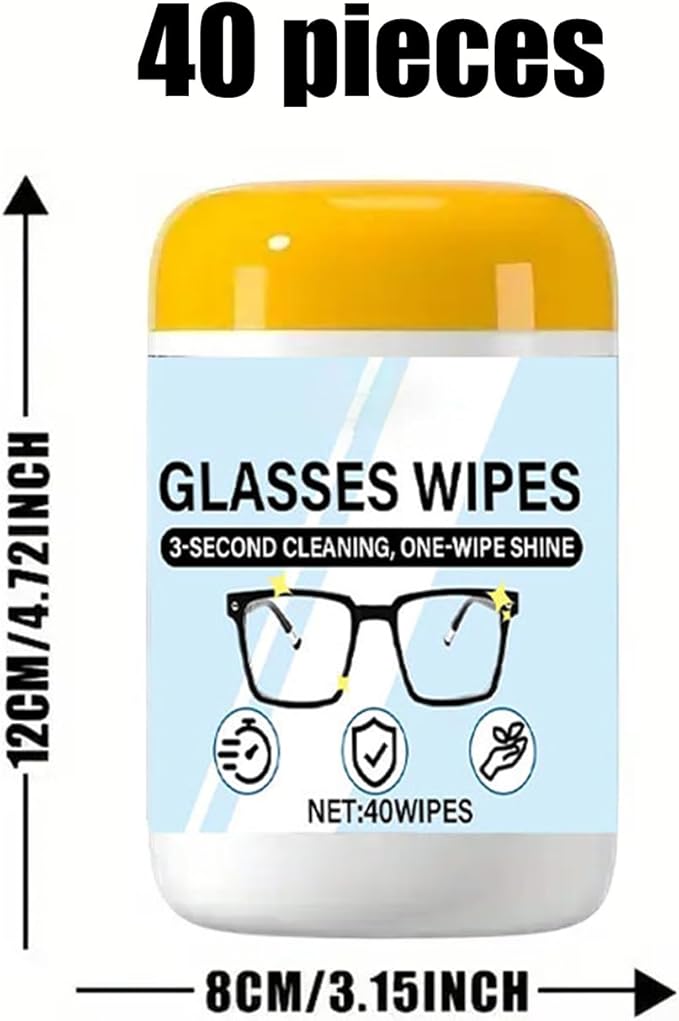 Lens Wipes for Eyeglasses - Scratch Free Anti-Fog Cleaner - Glasses Cleaner Wipes | for Phone Computer Electronics Laptop Monitor TV Camera Goggles