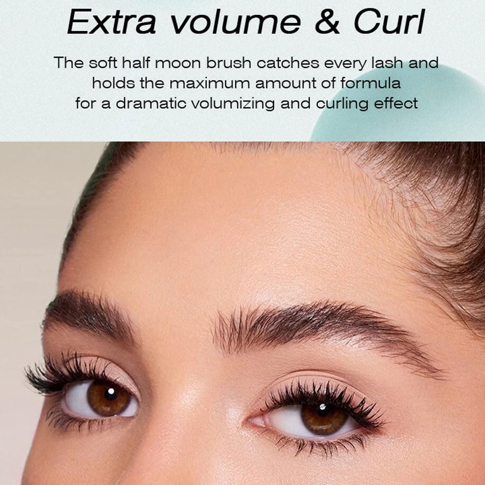 Voluminous Black Mascara - Buildable Lengthening, Curling & Defining for Dramatic Volume, Smudge-Proof 24H Wear, Cruelty-Free Bl
