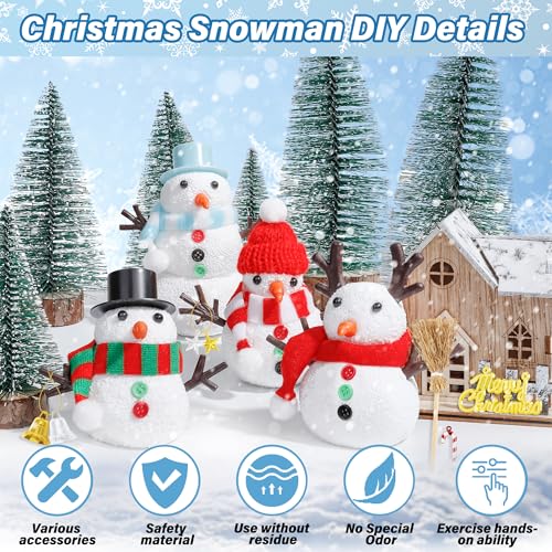 12 Pack Christmas Craft, DIY Snowman Kit for Kids, Build a Snowman Kit Indoor Decorations, Creative Kids Air Dry Modeling ...