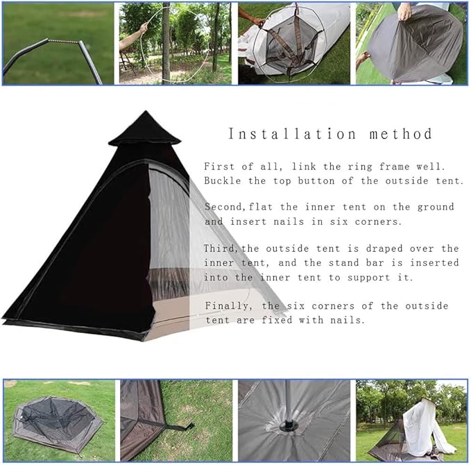 12'x10'x8'Dome Camping Tent 5-6 Person 4 Season Double Layers Waterproof Anti-UV Windproof Tents Family Outdoor Camping Tent | Double Layers, Waterproof, Anti-UV, Windproof, Family, Outdoor