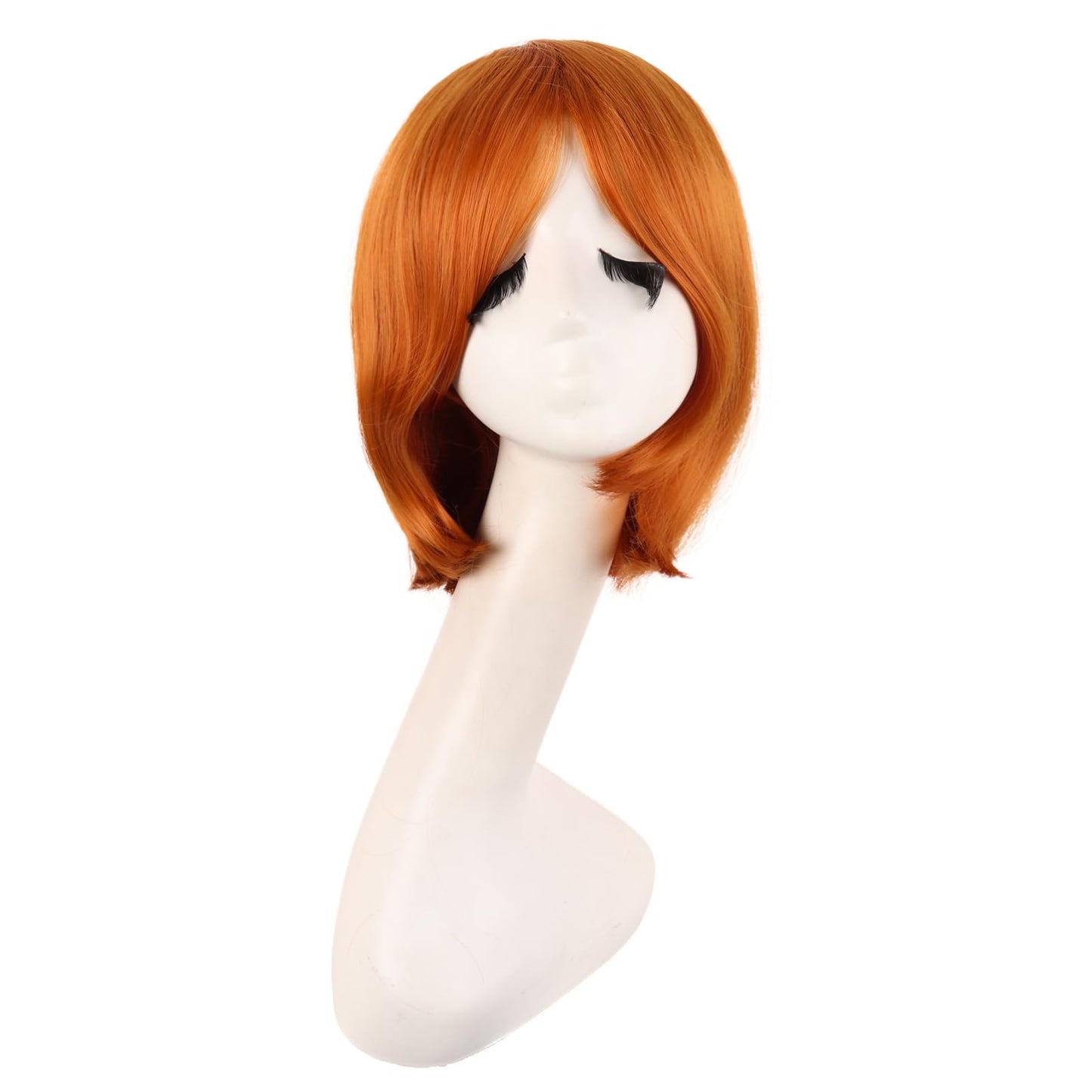 MapofBeauty 12 Inch/30 cm Fashion Unisex Short Straight Beauty Wig (Light Orange)