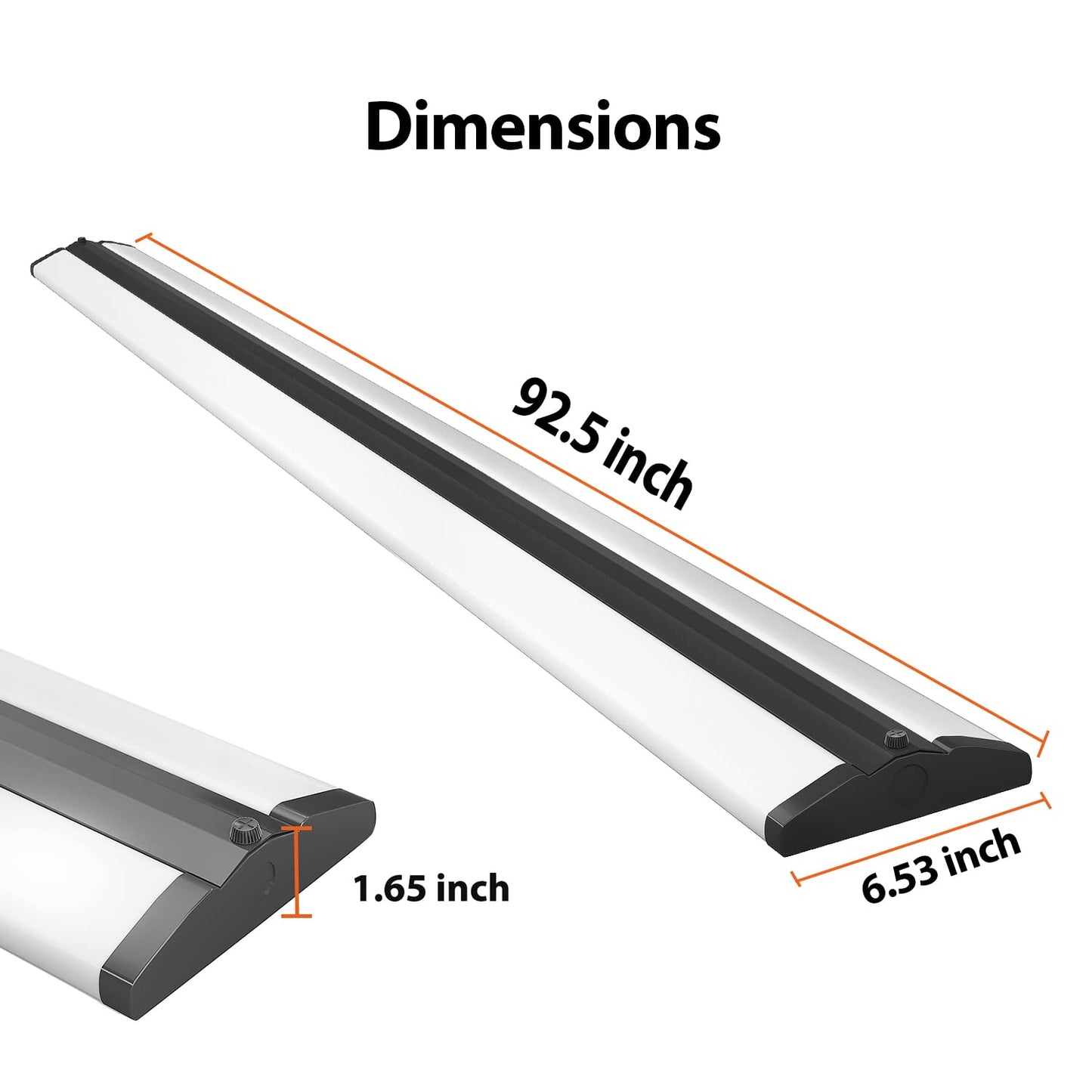 FAITHSAIL 8FT LED Shop Light, 110W LED Wraparound Ultra Slim Strip Lights, 12600 Lumens, 5000k Garage Lighting, 8 Foot LED Strip Light for Office, Workshop, Fluorescent Version Replacement, 2 Pack