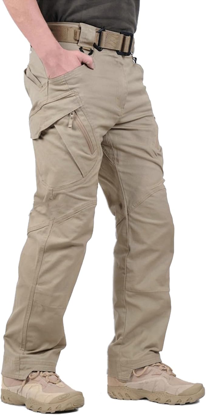 Hiwise Men's Ripstop Tactical Pants Water Resistant Stretch Cargo Pants Lightweight EDC Hiking Work Pants