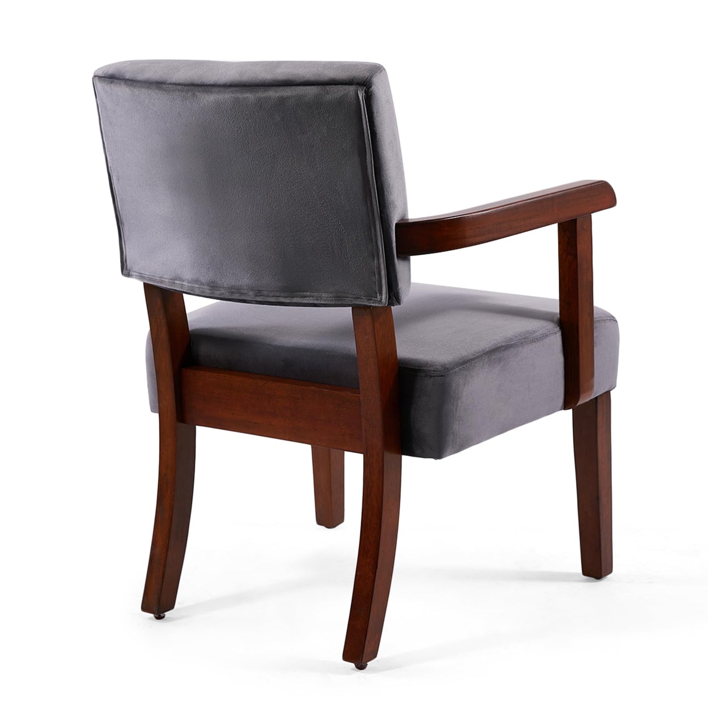 FAGAGA Accent Chair Set of 2 with Table, Living Room Chairs with VelvetSoft Seat and Armrests for Living Room Bedroom Reading Room Waiting Room (Greyvelvet)