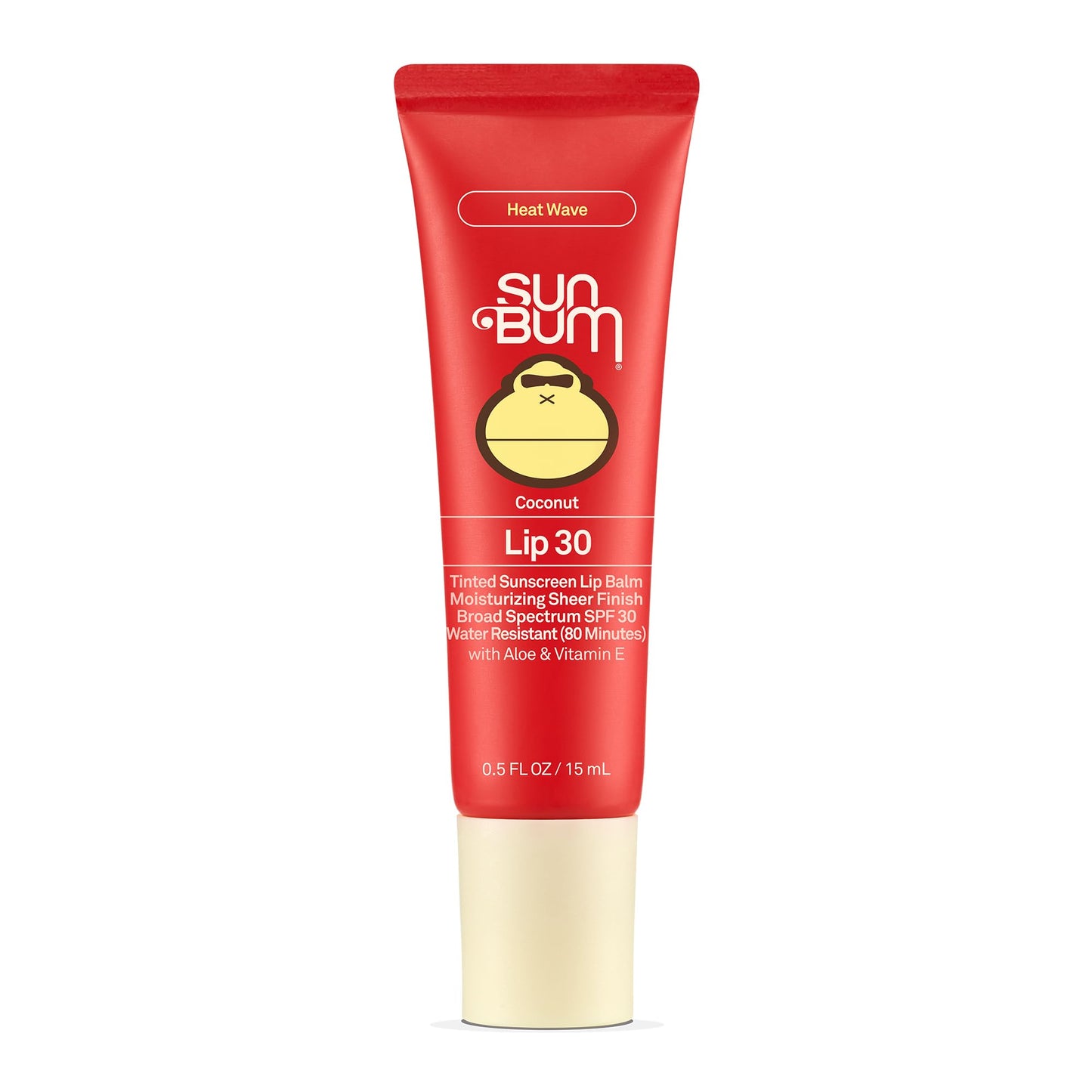 Sun Bum SPF 30 Sunscreen Heat Wave Tinted Lip Balm - Coconut Flavor Broad Spectrum Moisturizing with Aloe & Vitamin E - Hawaii 1