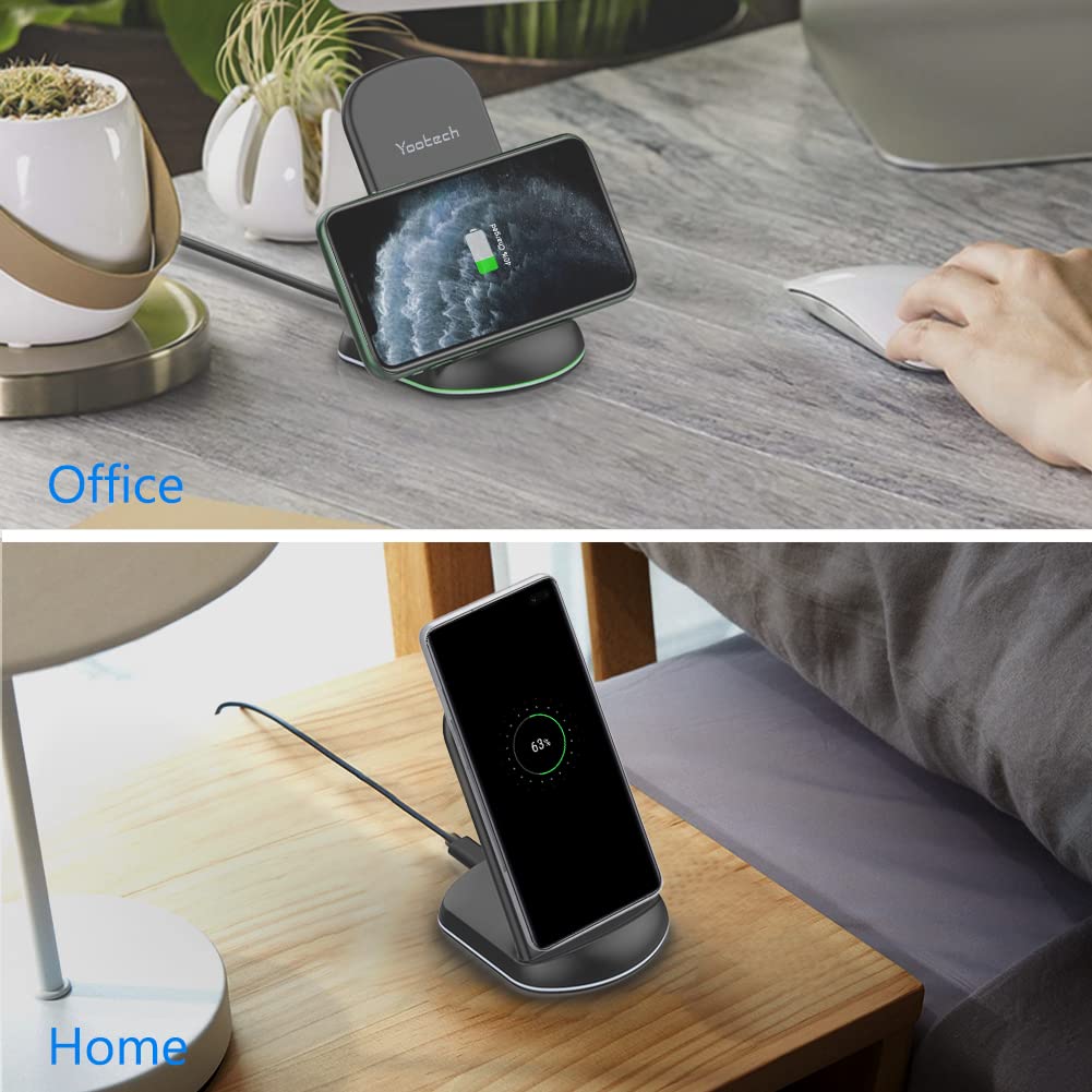 Yootech [2 Pack] Wireless Charger,10W Max Wireless Charging Stand,Compatible With Iphone 17/17 Pro/17 Pro Max/Air/16/15/14/13/Se