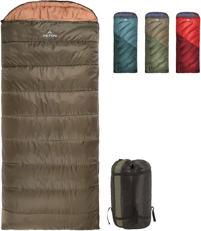 Teton Celsius Regular, 25F, 20F, 0F Degree Sleeping Bags, All Weather Bag for Adults and Kids, Camping Made Easy and Warm,...