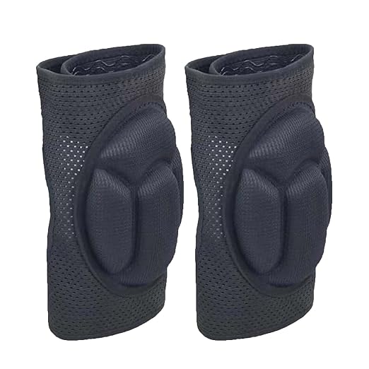 JYBTAA Knee Pads for Men Women Work, Gardening Kneeling Pad for Cleaning Floors, Cushion Kneepads for Flooring Crawling Painting Weeding, Concrete Kneepads for Adult and Elderly, Black M (1 pair)