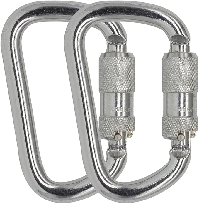 Auto Locking Carabiner 45KN=10000lbs Heavy Duty Large Clip Climbing Carabiner Twist Lock Carabiners for Rock Climbing, Cam...