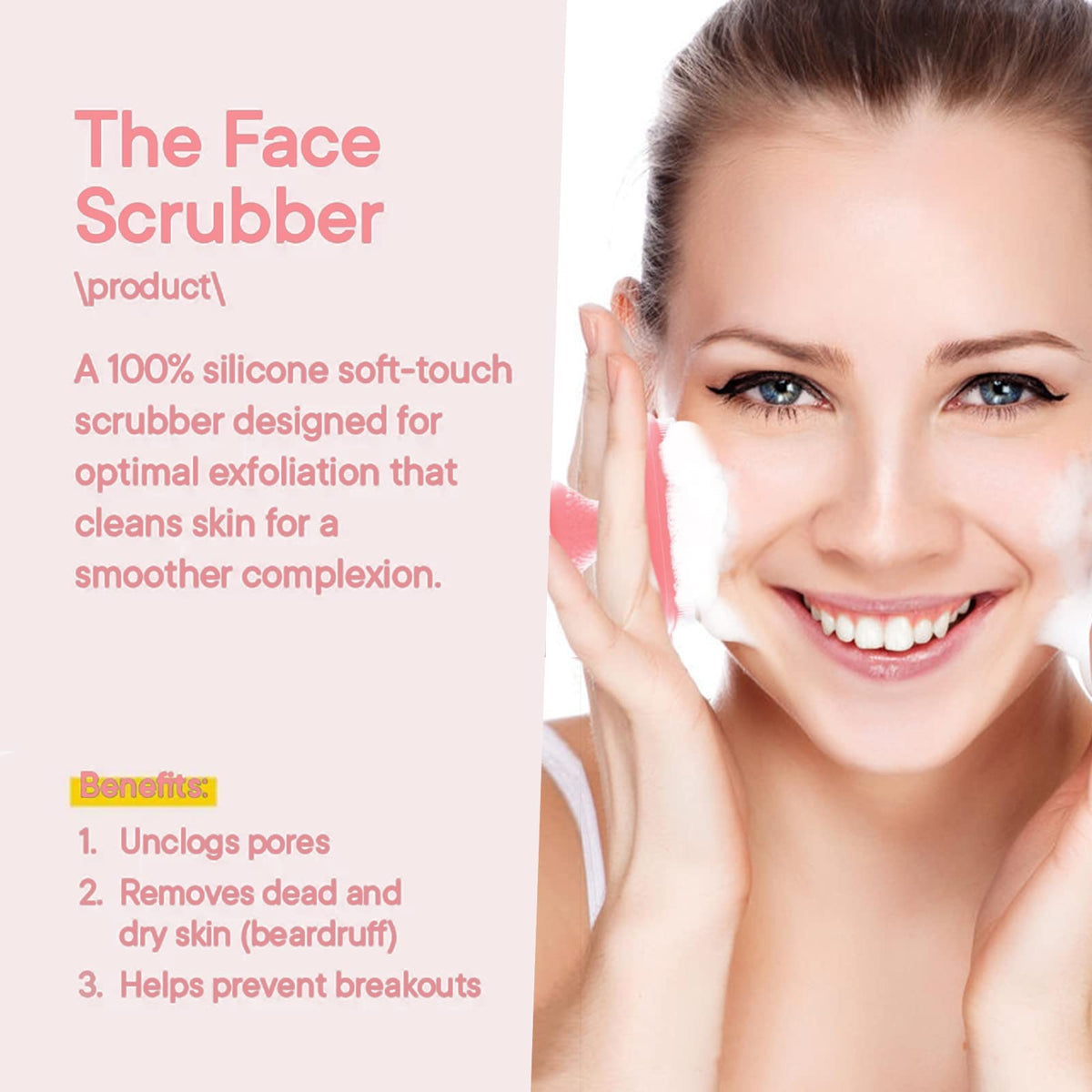 VWMYQ Silicone face Scrubber for Women Facial Cleansing Brush Silicone Face Wash Brush Manual Waterproof Cleansing Skin Care Fac