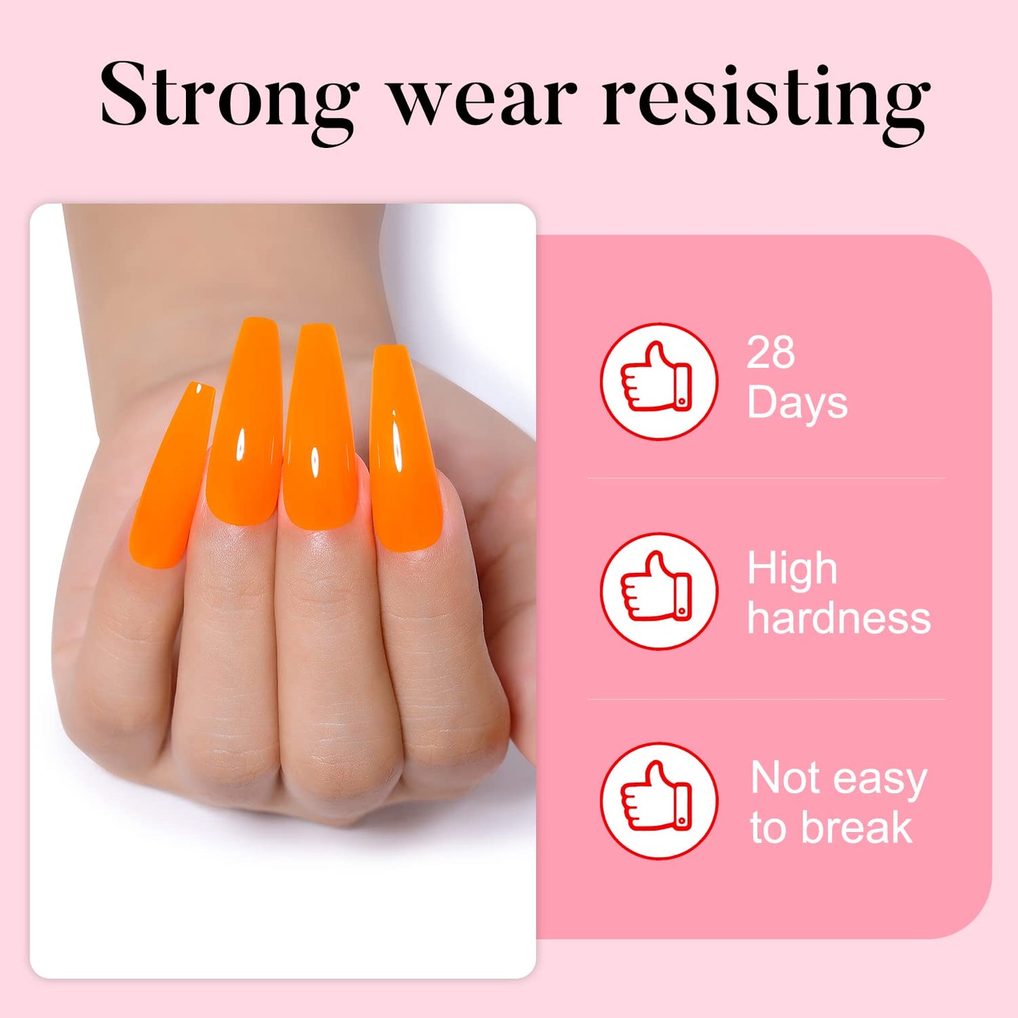 AIMEILI Poly Nail Extension Gel Orange Builder Nail Gel Hema Free Poly Nail Enhancement Nail Art Design DIY Salon Nail At Home G
