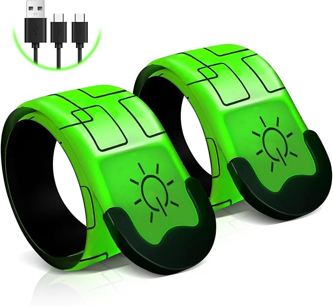 Xeiophoy 2 PCS LED Armband Rechargeable for Running Walking Cycling Jogging, 2025 Version Running Lights for Runners, High...