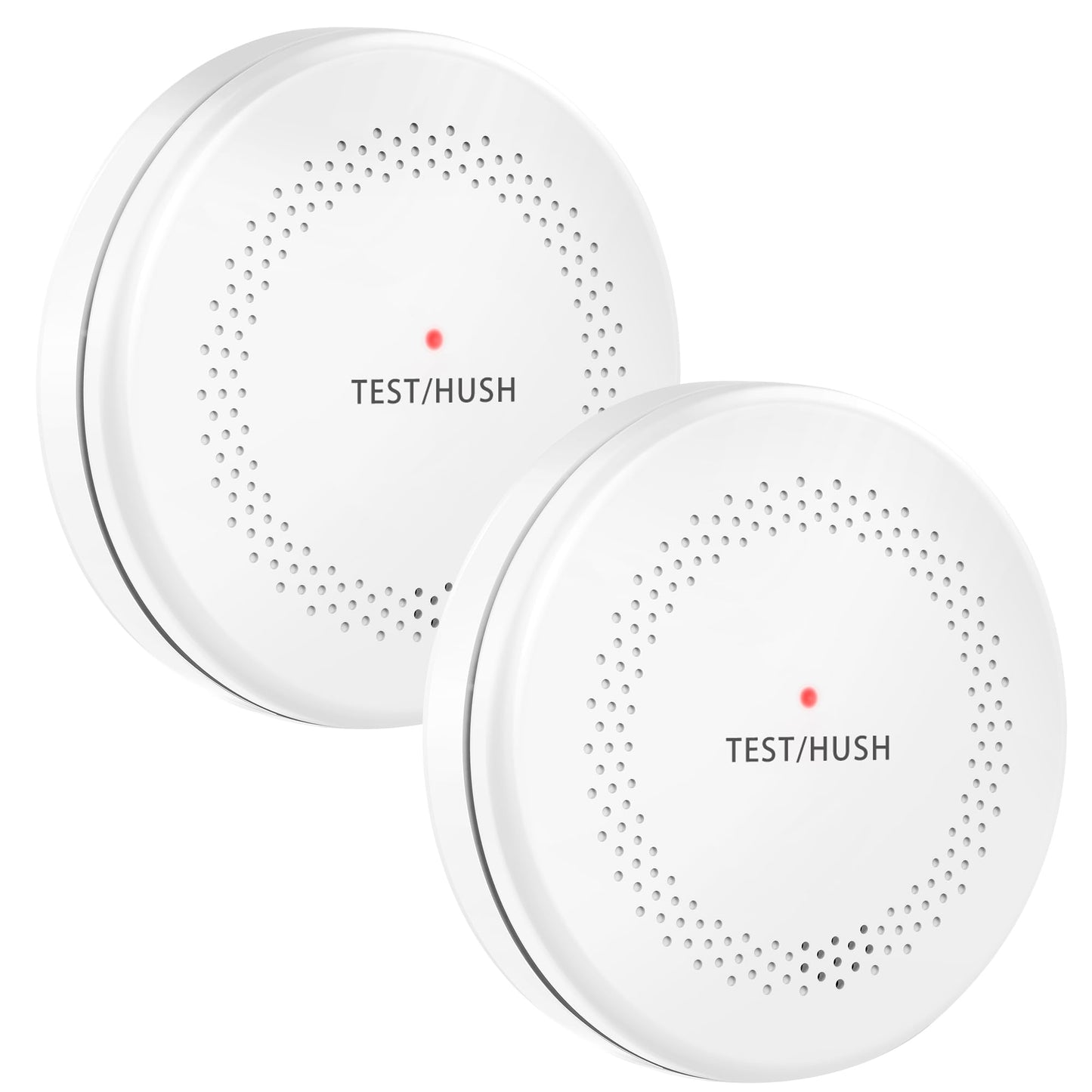 2 Pack Smoke and Carbon Monoxide Alarms, HATHEPHS 10-Year Battery Smoke & CO Detector with Large Test/Silence Button, Easy Installation