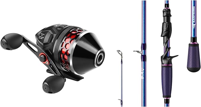 KastKing Brutus Spincast Fishing Reel, KastKing Royale Legend Pro Technique Bass Fishing Rods
