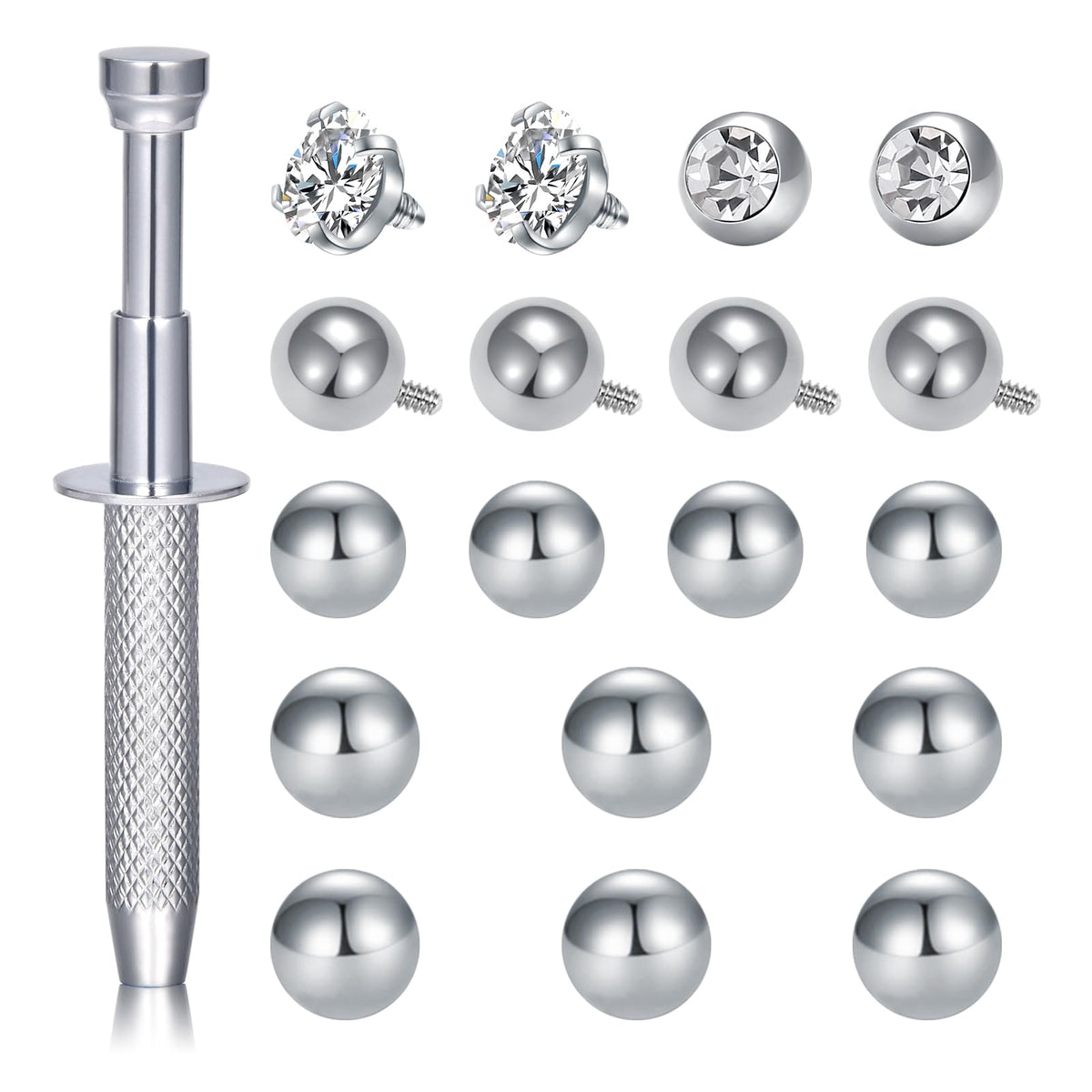 QWALIT Piercing Assistant Tool Piercing Jewelry Ball Grabber Septum Ball Screw Tool for Changing Jewelry Piercings Screw on Tool