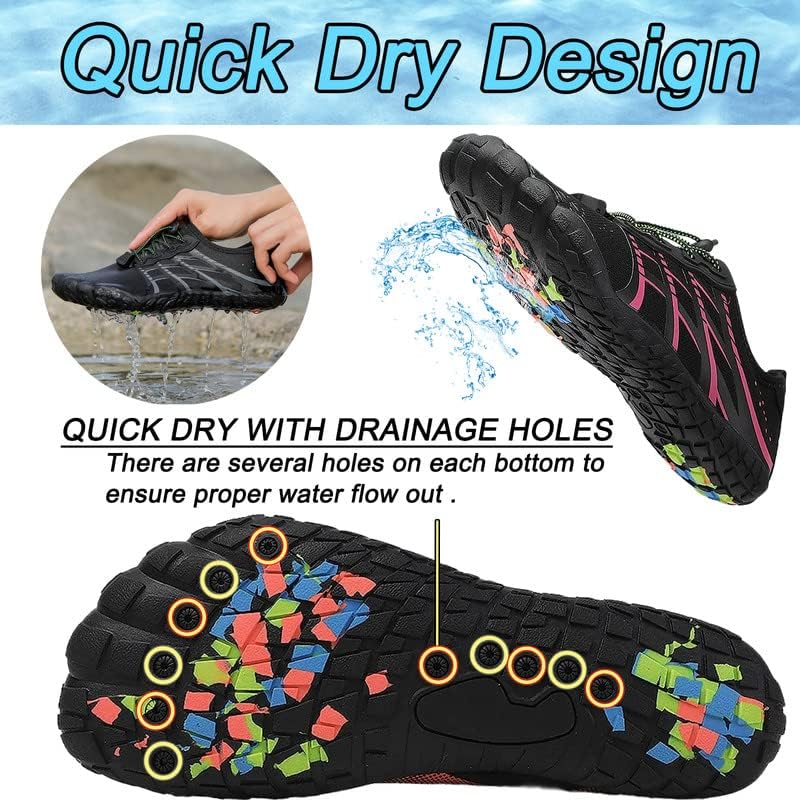 LIZRHA Water Shoes for Men and Women Quick Dry Aqua Swim Barefoot Shoes for Outdoor Fishing Beach Pool Boat Surfing Walkin...