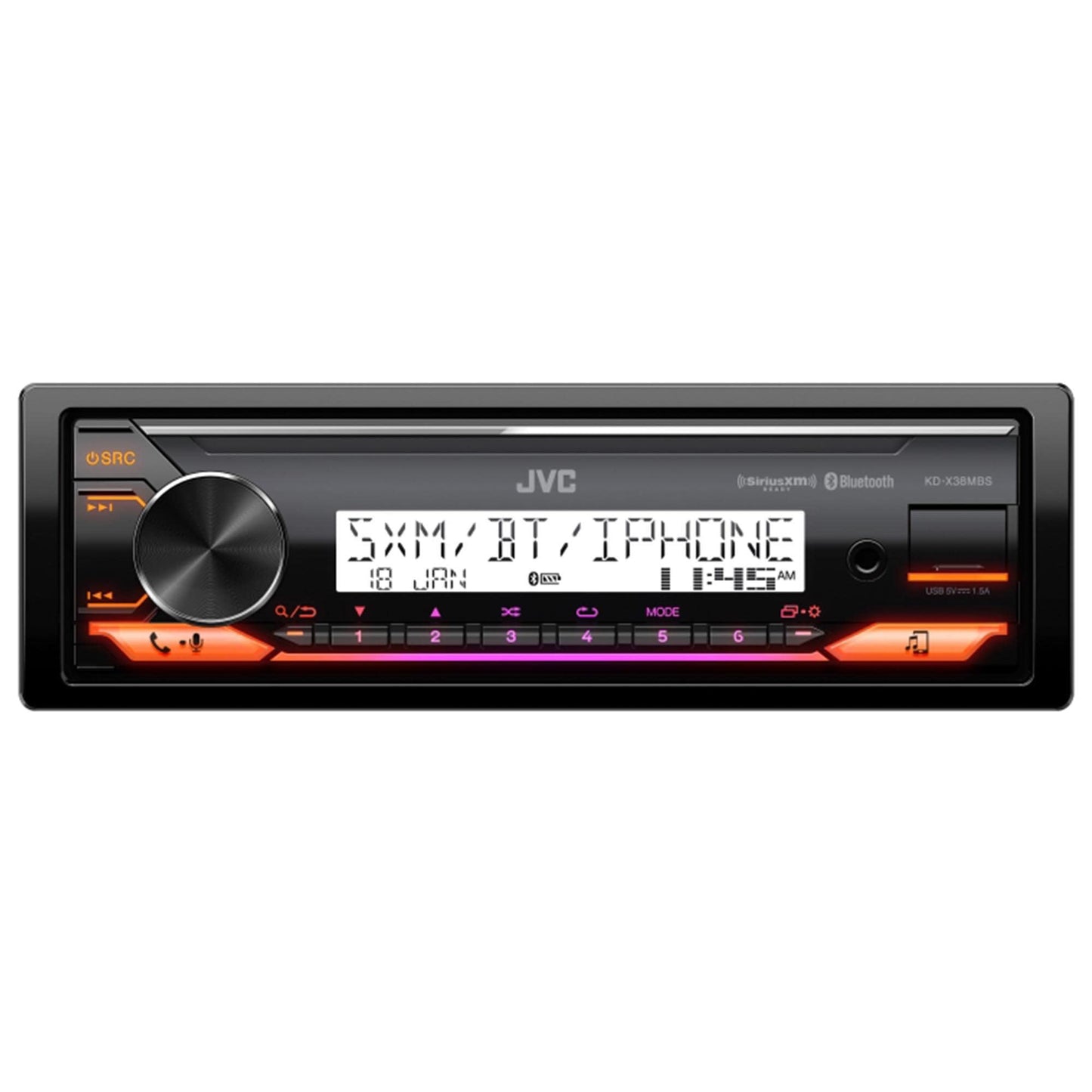 Jvc Kd-X38Mbs Marine/Powersports Radio Receiver Bundled With Sxv300M1 Satellite Radio Receiver With Marine/Rv Antenna