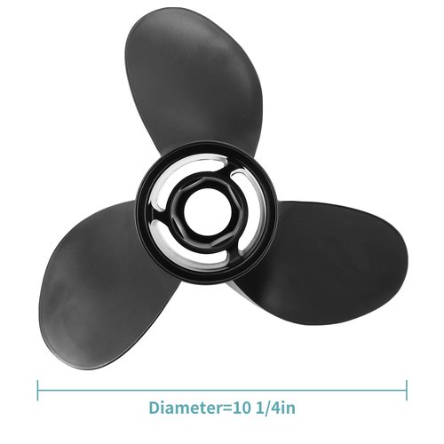 Dokili Upgrade Aluminum Boat Propeller 48-73138A45 for Mercury Outboard Engine 25-70HP 10-1/4x14 Pitch 13-Spline Tooth, RH, Hub Kits Included