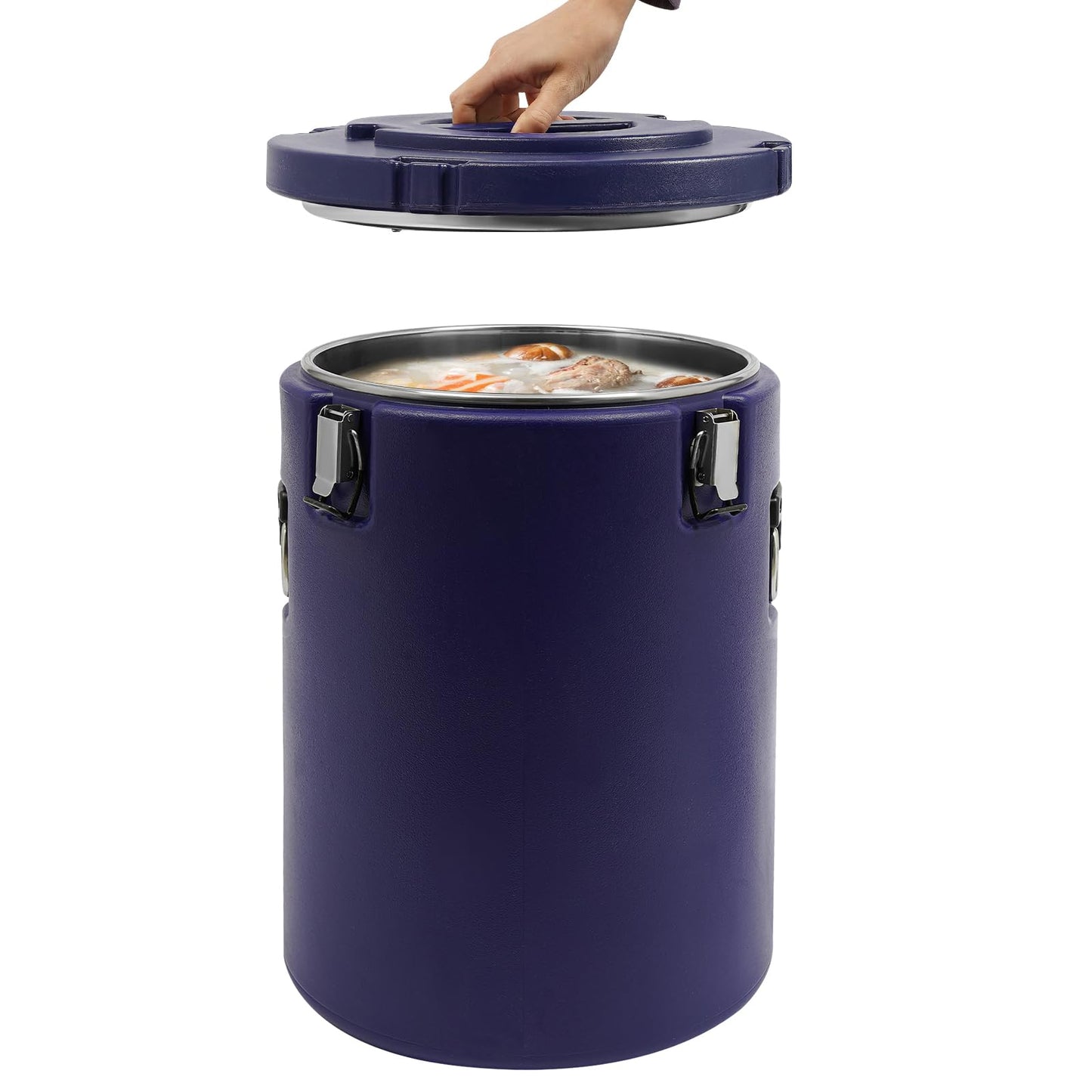 Commercial Insulated Food Container, 42QT/10.6Gal Insulated Soup Container Bucket Commercial Food Warmer Insulation Barrel for Hot or Cold Food for Restaurant, Canteen, Home (Blue)