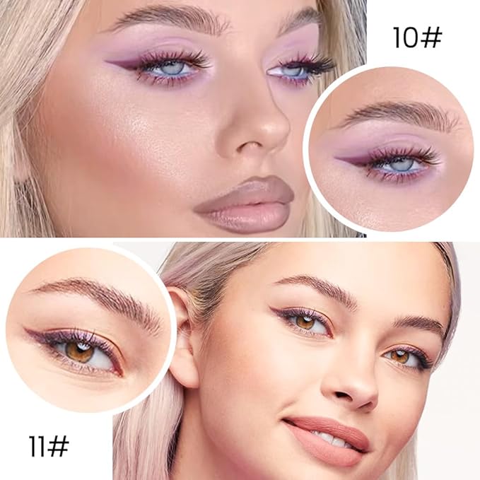 evpct 2Pcs Light Dark Purple Gel Eyeliner Pencils Eye Black Face Paint Stick Lipstick Halloween Makeup Set Waterproof Smudge Proof Eyeliner Pen Crayon Smokey Eye delineador de ojos contra el agua