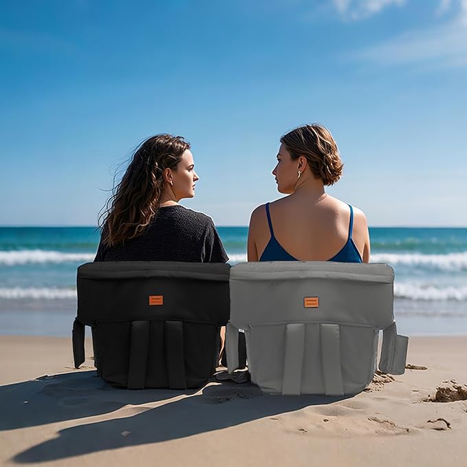 Stadium Seats with Back Support,Wide Stadium Chairs with Back and Cushion, Sofa Style Stadium Seats, 6 Reclining Positions, Extra Thick Bleacher Seat for Sports Events(Grey-1 Pack, Wide|25")