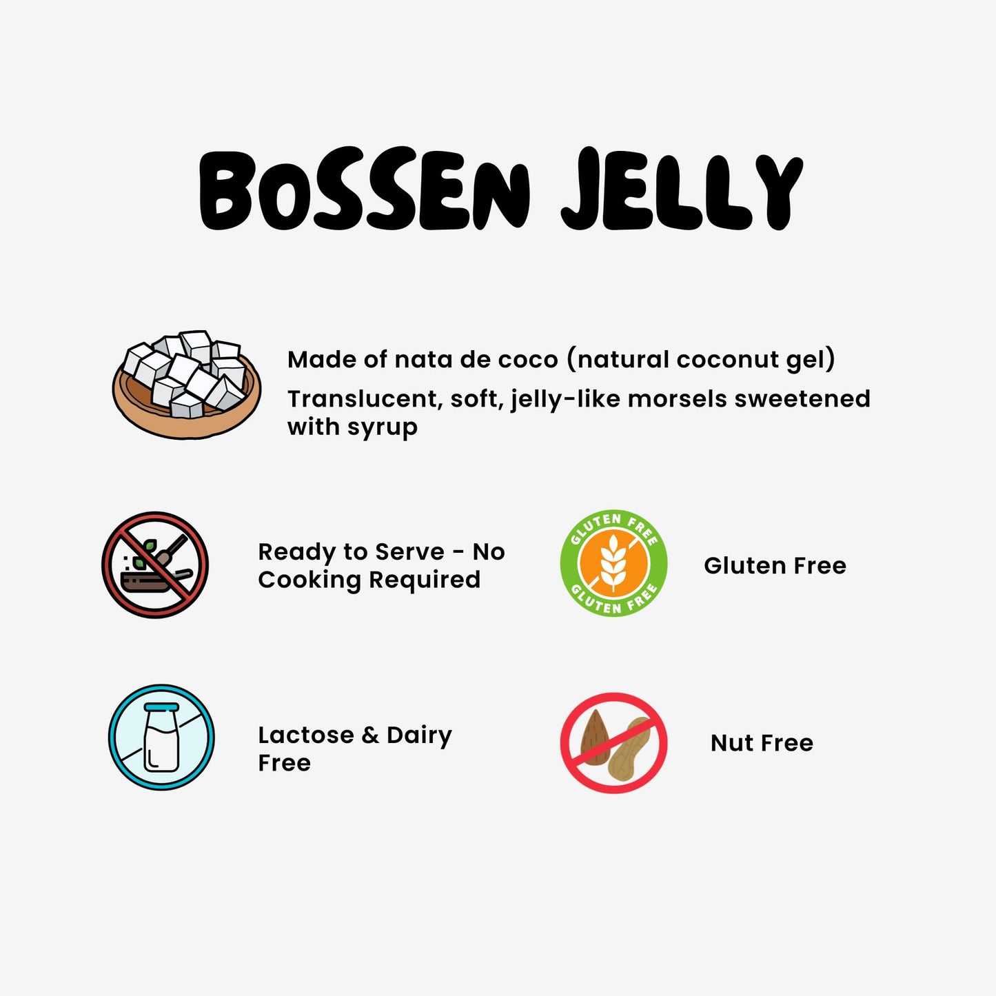 Bossen Jelly Topping-8.38lbs/bottle-variation (Lychee star)