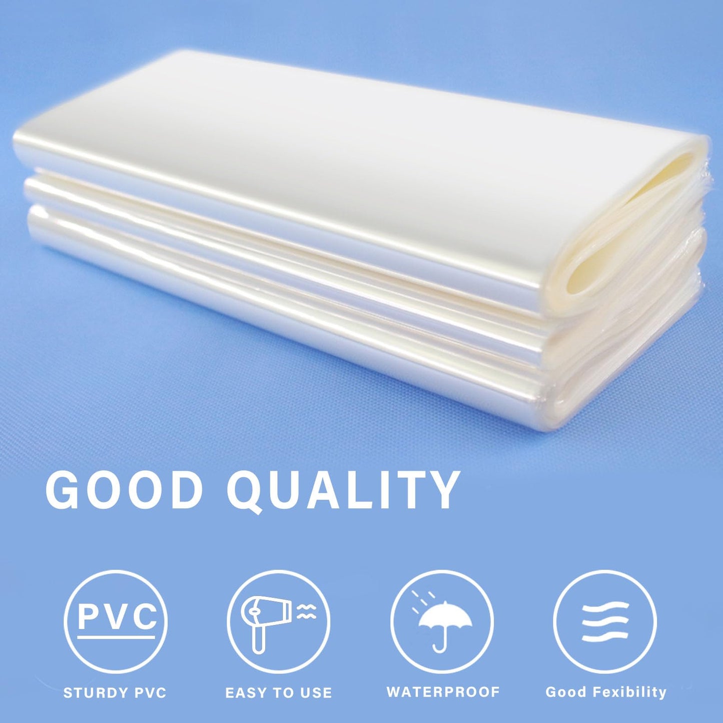 Shrink Wrap Bags,100 Pcs 13x19 Inches Clear PVC Heat Shrink Wrap for Gift Baskets